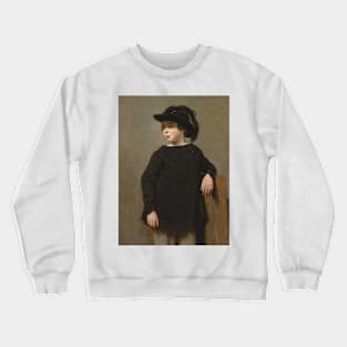 Portrait of a Child by Jean-Baptiste-Camille Corot Crewneck Sweatshirt